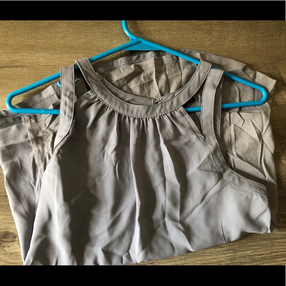 Grey tank top blouse 3-$20